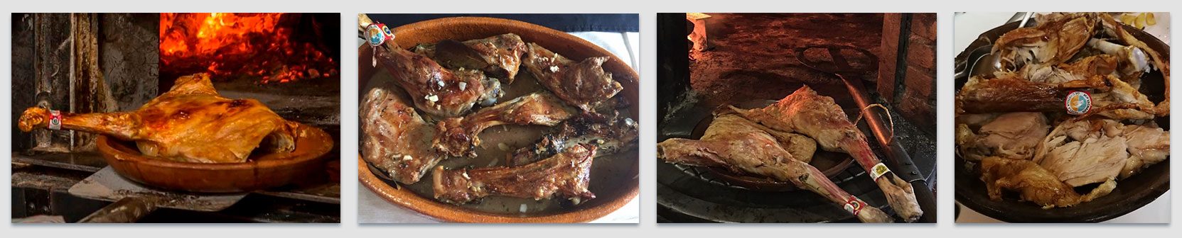Lechazo de Castilla y León asado, preparado de forma tradicional